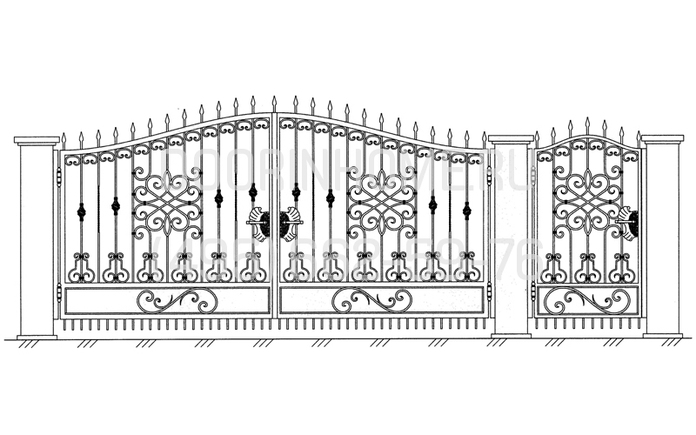 Кованые ворота КВ- 5015