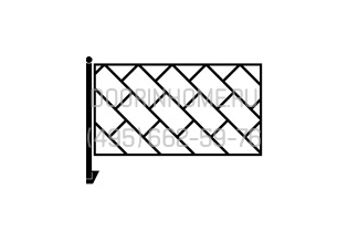 Ритуальная сварная ограда СО- 0021A